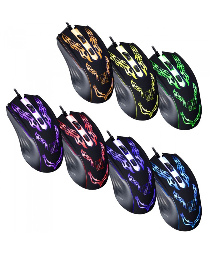 M 139 LED Wired Gaming Mouse Polychromatic Light Breath